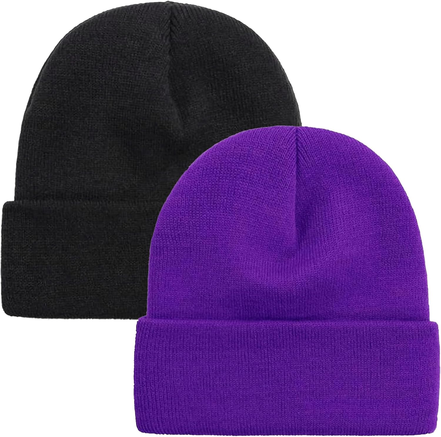 Rosoz Beanie for Men Women Cuffed Knit Hat Winter Beanies Skull Cap Unisex