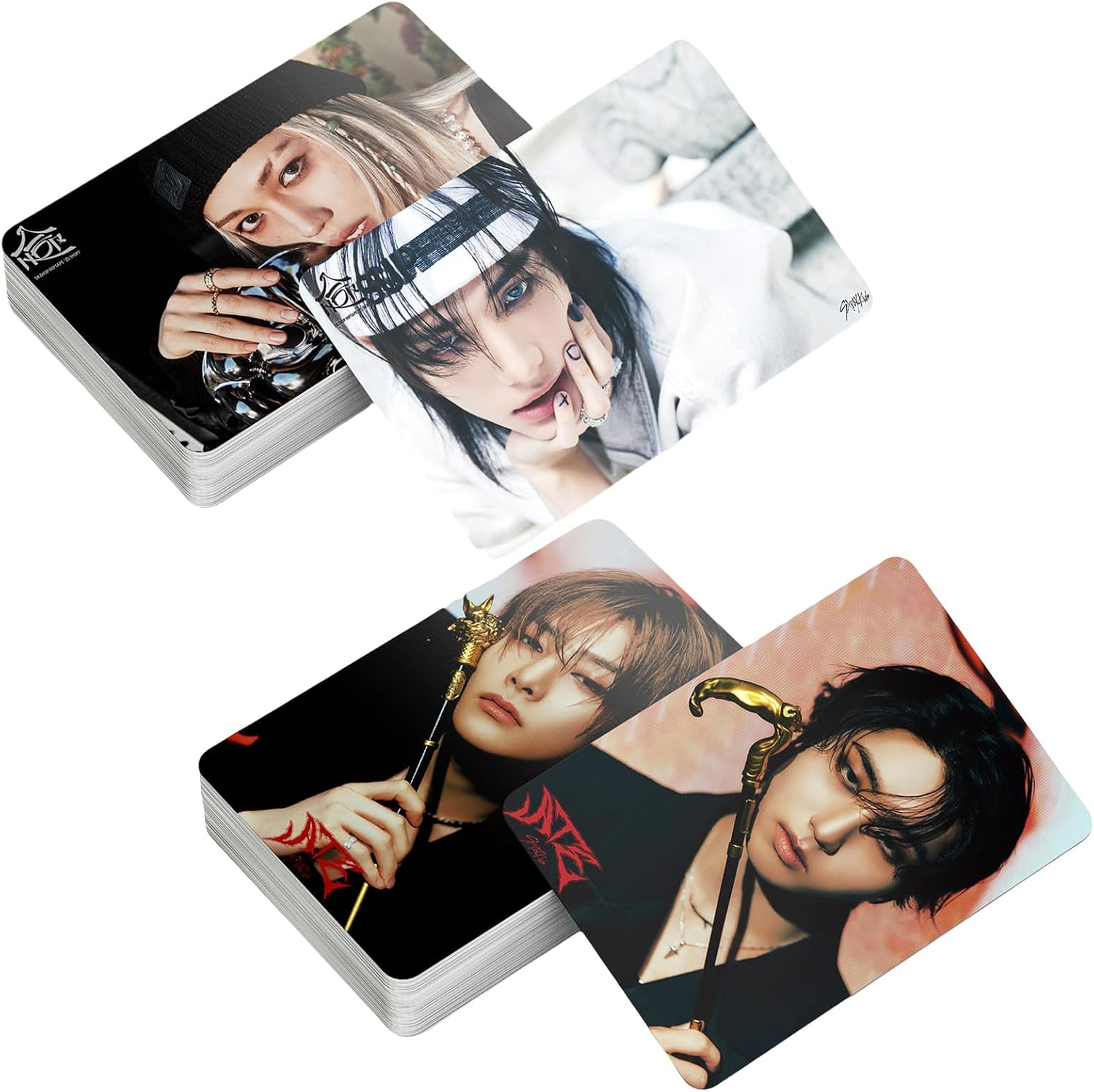 PYAJUU 4パック/220枚 Stray Kids フォトカードセット KPOP HOP