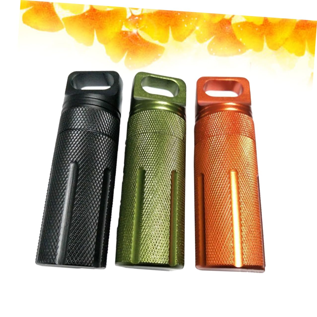 3stücke Aluminium Wasserdichte Medizin Einzeletui Etui Schlüsselanhänger Mini Pillen Box Aluminiumlegierung Dose für Tabletten und Streichhölzer Zufällige Farbe