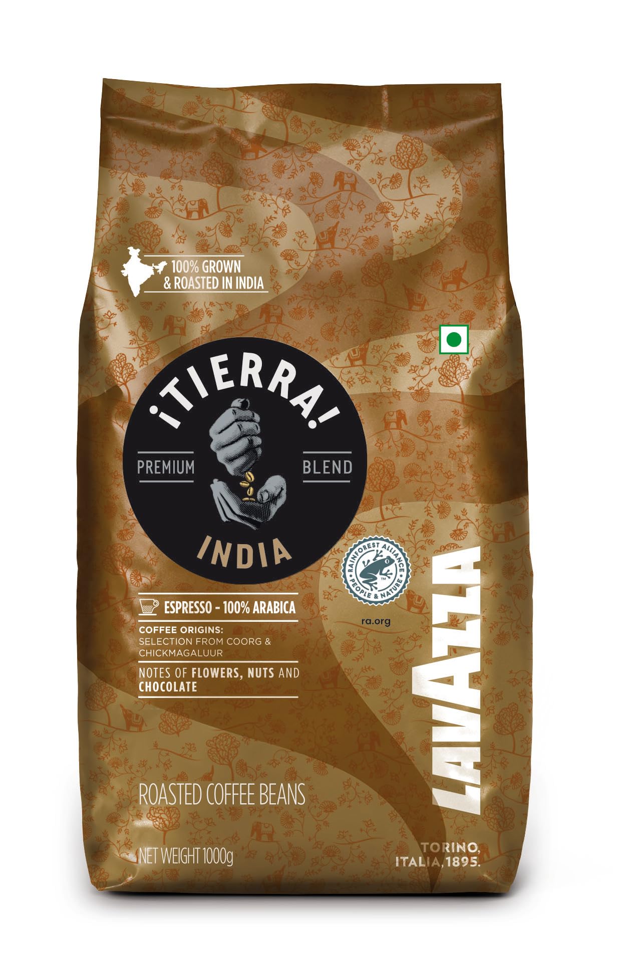 Lavazza Tierra India | Arabica Whole Roasted Bean | Traditional Drum Roasting | 1Kg Pack-picture-18