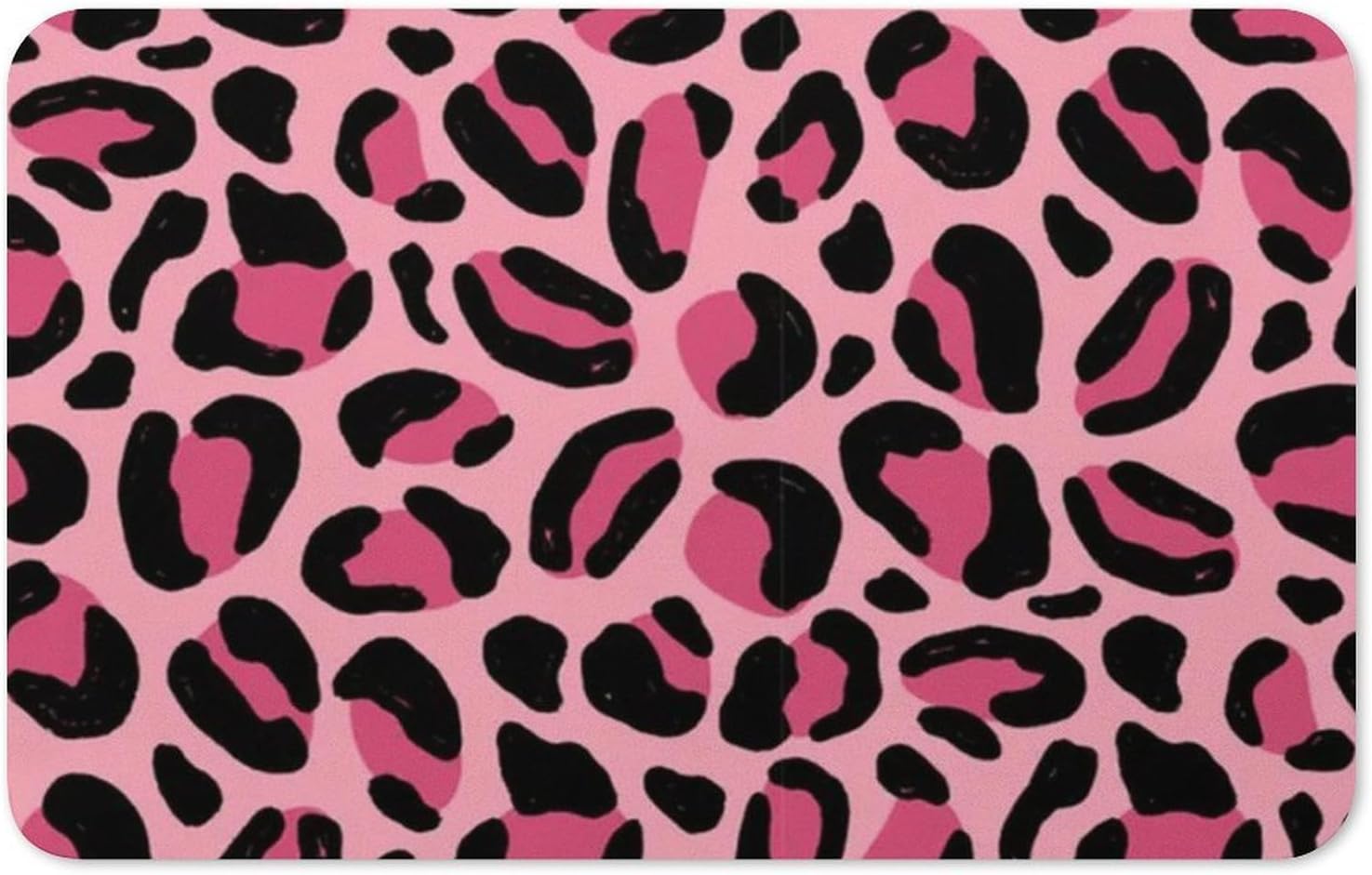 Jiafang 7.8×11.8in Pink Square Leopard Print Mouse Pad, Premium Textured Washable Cloth Mouse Mat, Non-Slip Rubber Base for Wireless Office Gaming Computer Mouse