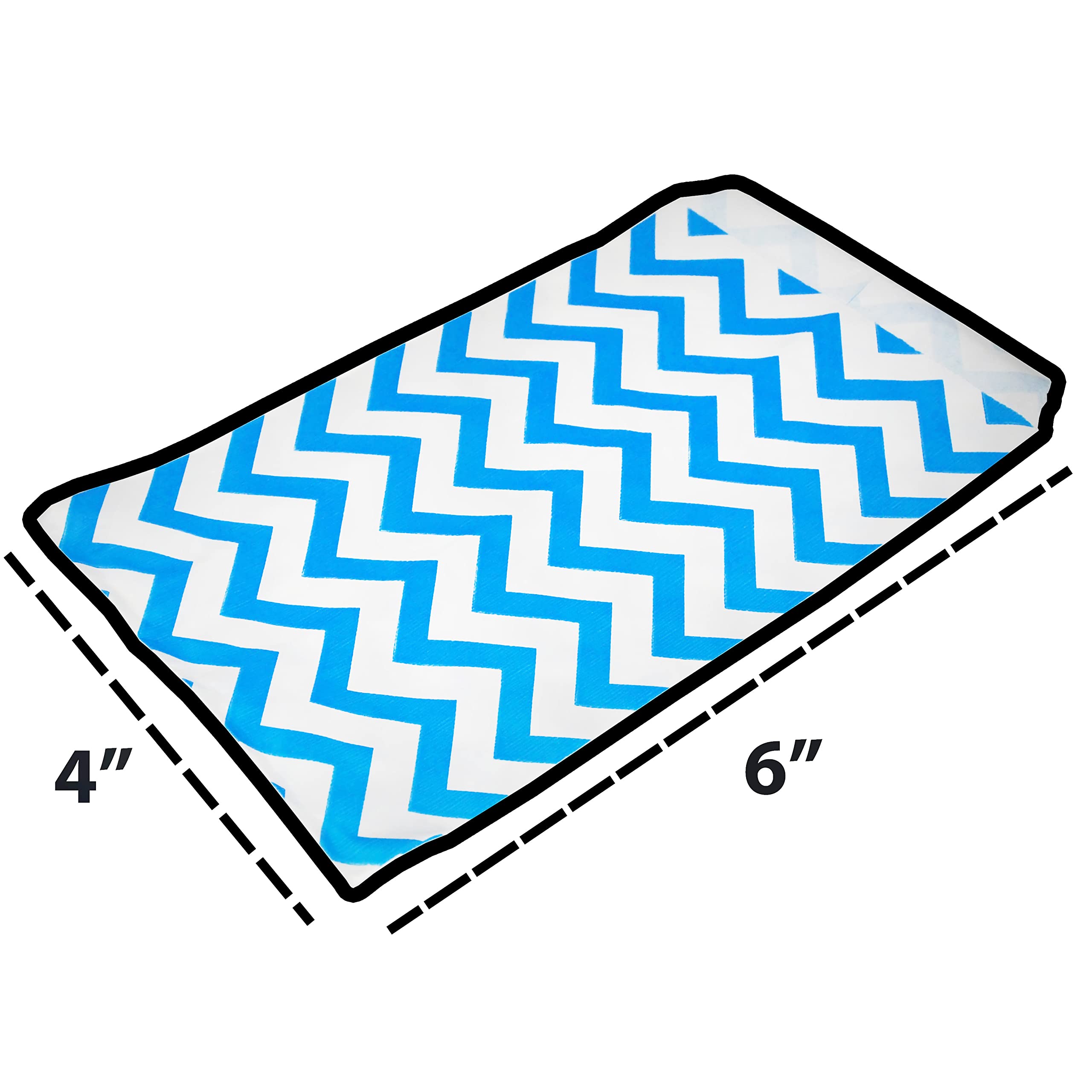 CuteBox Company 4" x 6" Chevron Pattern Flat Paper Gift Bags 100pcs for Retail, Packaging, Party Favors, Merchandise, Crafts, Handmade Goods, Arts and Crafts, Outdoor Events, Holidays, Weddings