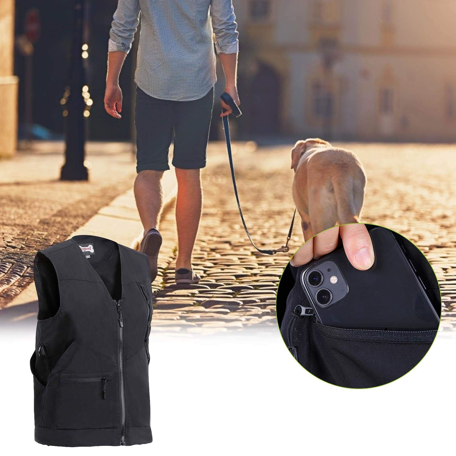 Gilet protettivo per addestramento cani con tasche multiple, giacca per addestratore di animali domestici, per uomo/donna (M)