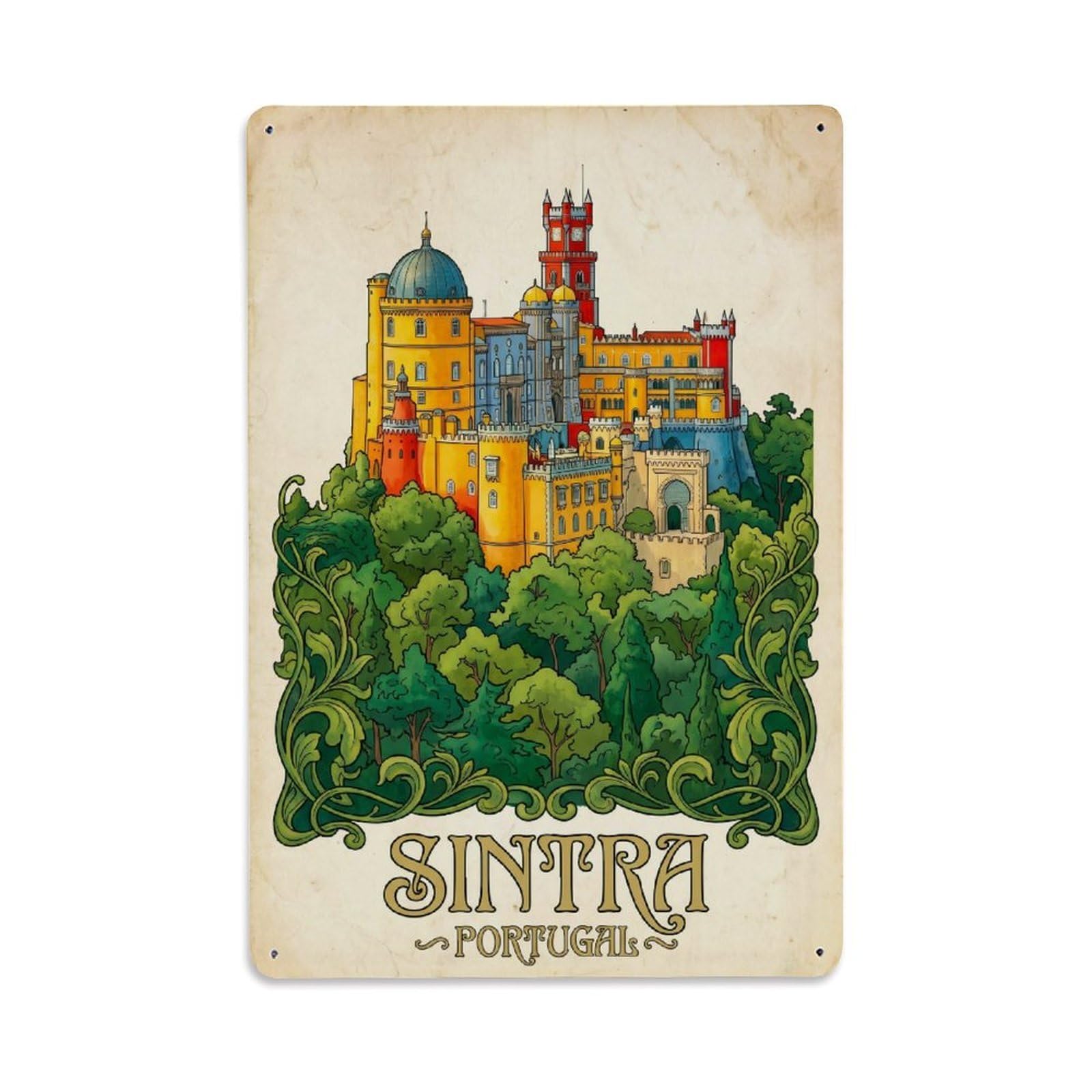 Travel Retro Portugal Sintra Metal Tin Sign