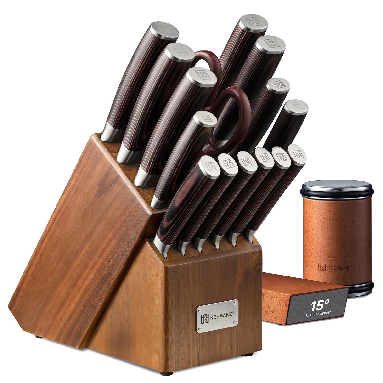 KEEMAKE 15-PC Knife Set
