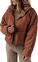 Vista 1 de Dokotoo Chaquetas acolchadas de invierno para mujer, de manga larga, con cremallera completa, con bolsillos