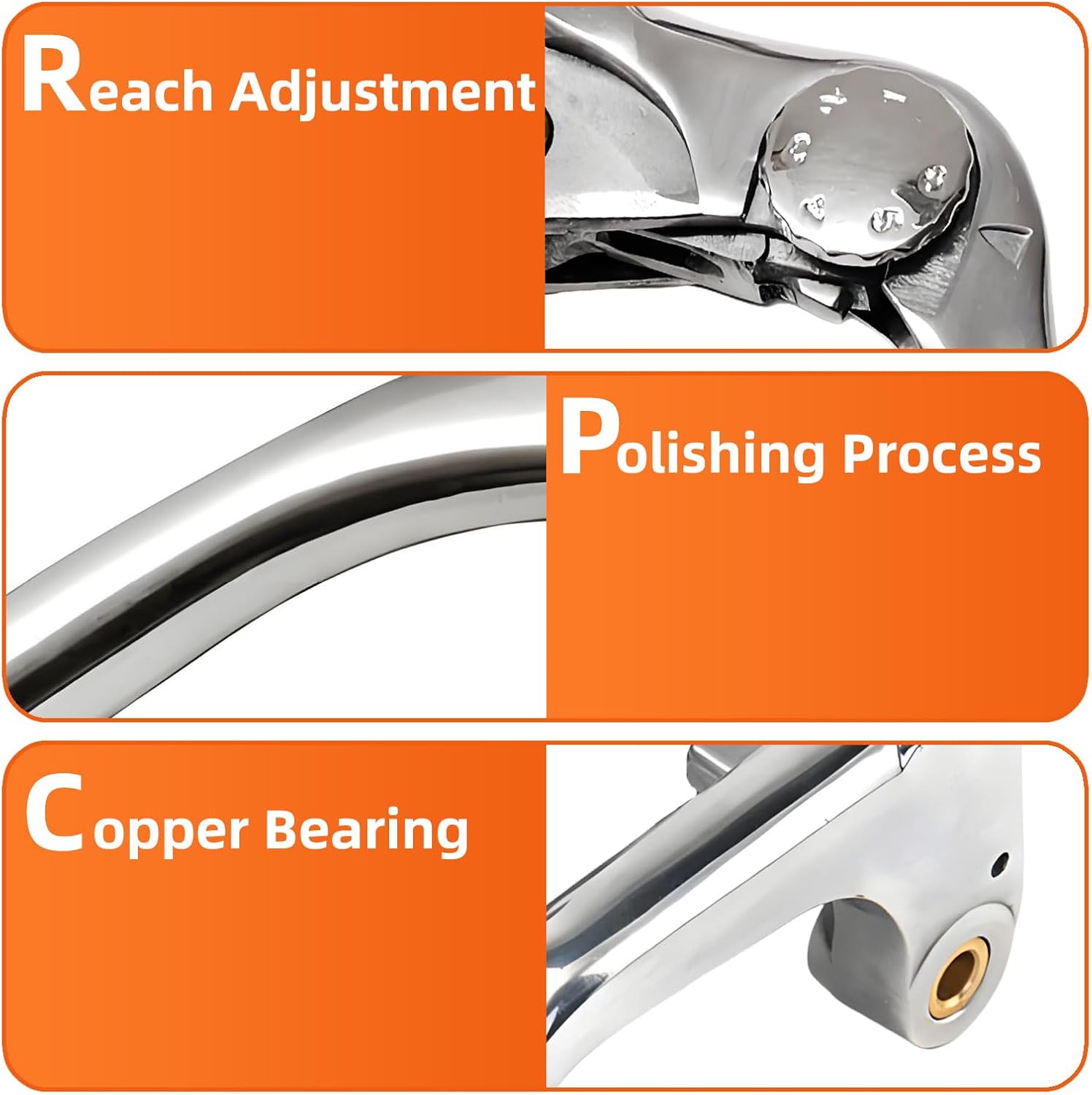 S SYUU Motorcycle Replacement Brake Clutch Hand Lever Sets Pairs Compatible with/for Suzuki GSXR 600 GSXR 750 GSXR 1000 2006 2007 2008 2009 2010 2011 2012 2013 2014 Polished Silver