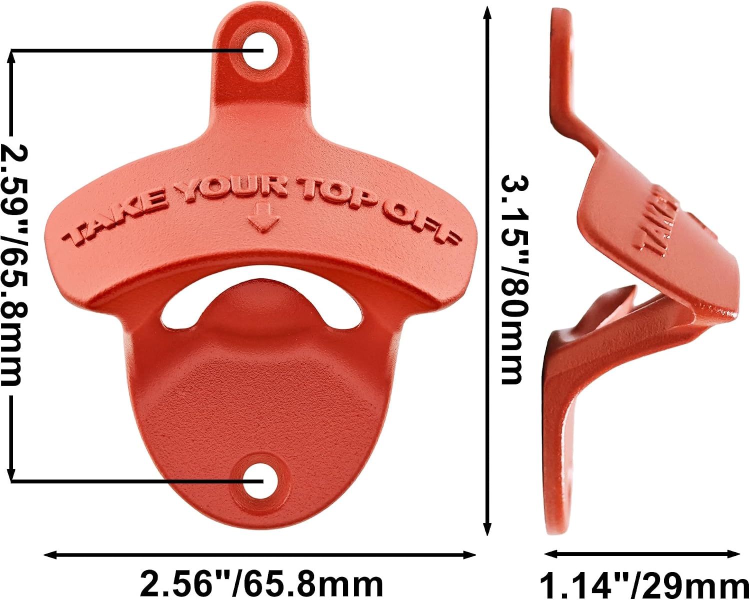 Red Funny Cola Bottle Top Opener Wall Mounted Stainless image 4