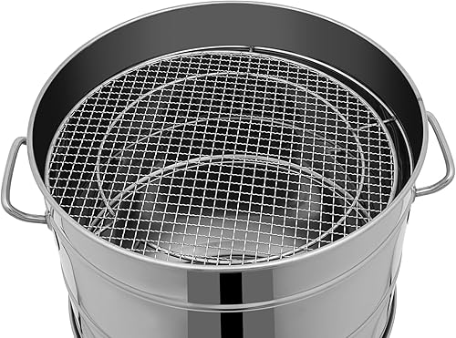 Miniatura 3 de Parrillas de carbón portátiles grandes, 50 brochetas de carbón inoxidable para colgar, parrilla de barbacoa 2 en 1 360 sin humo al aire libre,