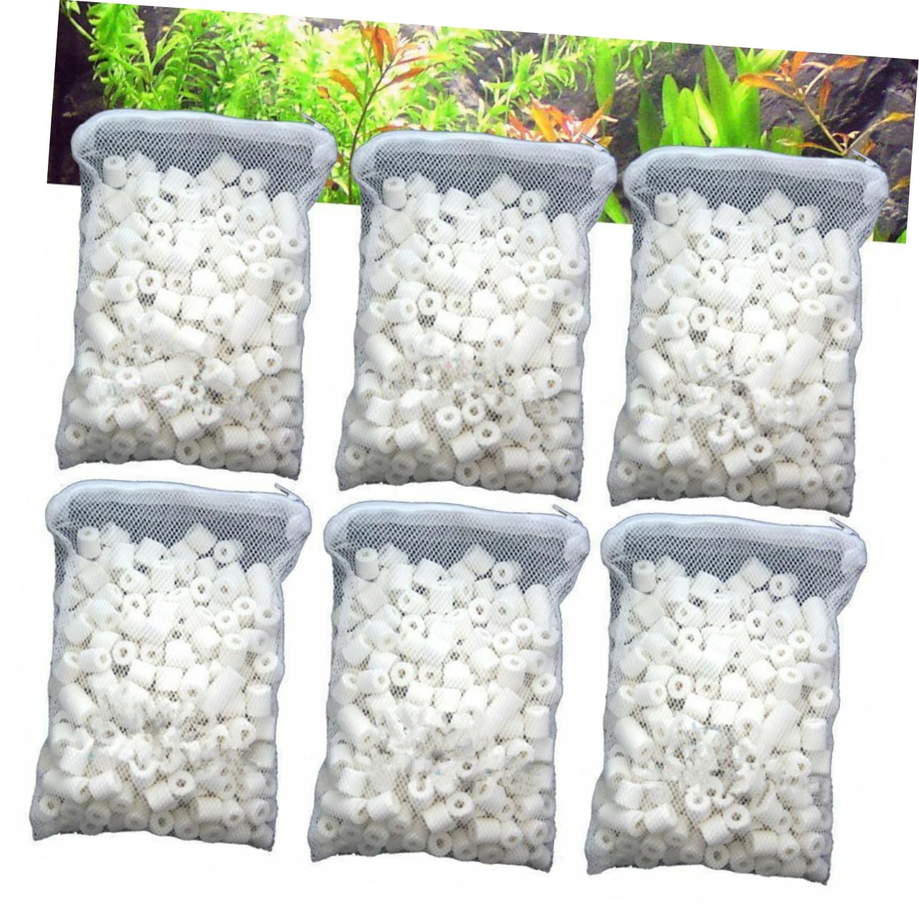 Sosoport 6packungen Pack Bio Poröse Keramikringe Für Aquarien Und Teichfilter Pro Beutel Biologisches Filtermedium Zur Nitritreduzierung Für Süß Und