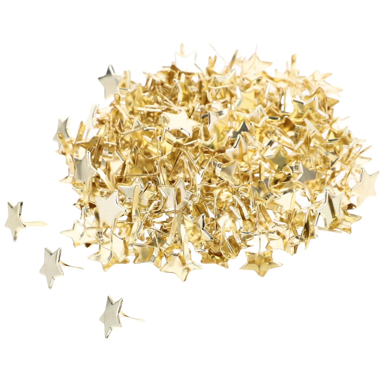 HOODANCOS Metal Paper Fasteners 200pcs 14mm Star Brads Scrapbook Brads Fasteners DIY Craft Supplies