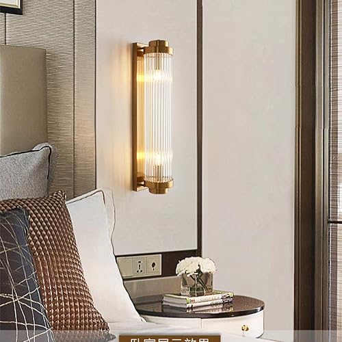 Miniatura 8 de Aplique de pared moderno, apliques de pared, aplique de pared de cristal, iluminación dorada, 2 luces modernas, para montar en la pared, con forma