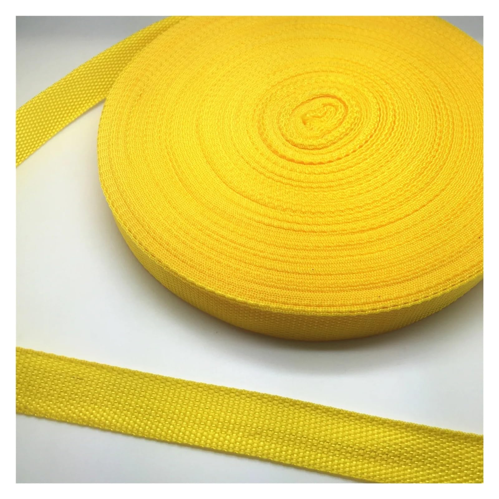 Webbing 5Yards 20mm Wide Strap Nylon Webbing Knapsack Strapping Safety Belt DIY Pet Rope Sewing Crafts(Yellow)