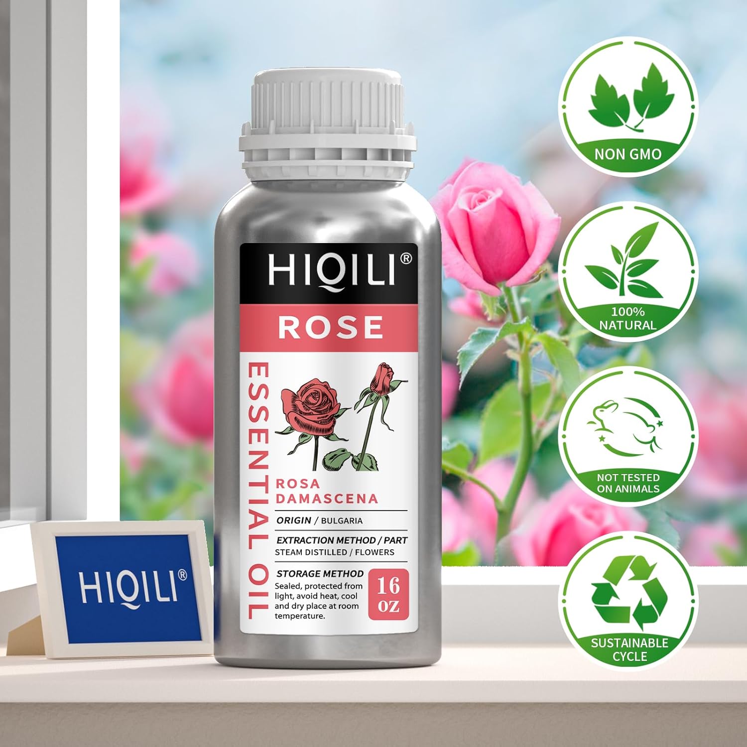 HIQILI Rose Essential Oil for Diffuser, Soap, Perfume & Candle Making - 16 Fl Oz - Image 7