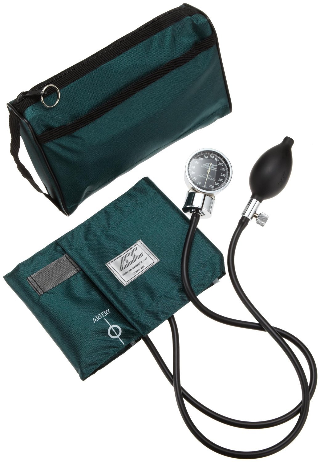American Diagnostic Corporation DIAGNOSTIX Aneroid Sphyg, Adult, Dark Green, Disp pkg 1/EA