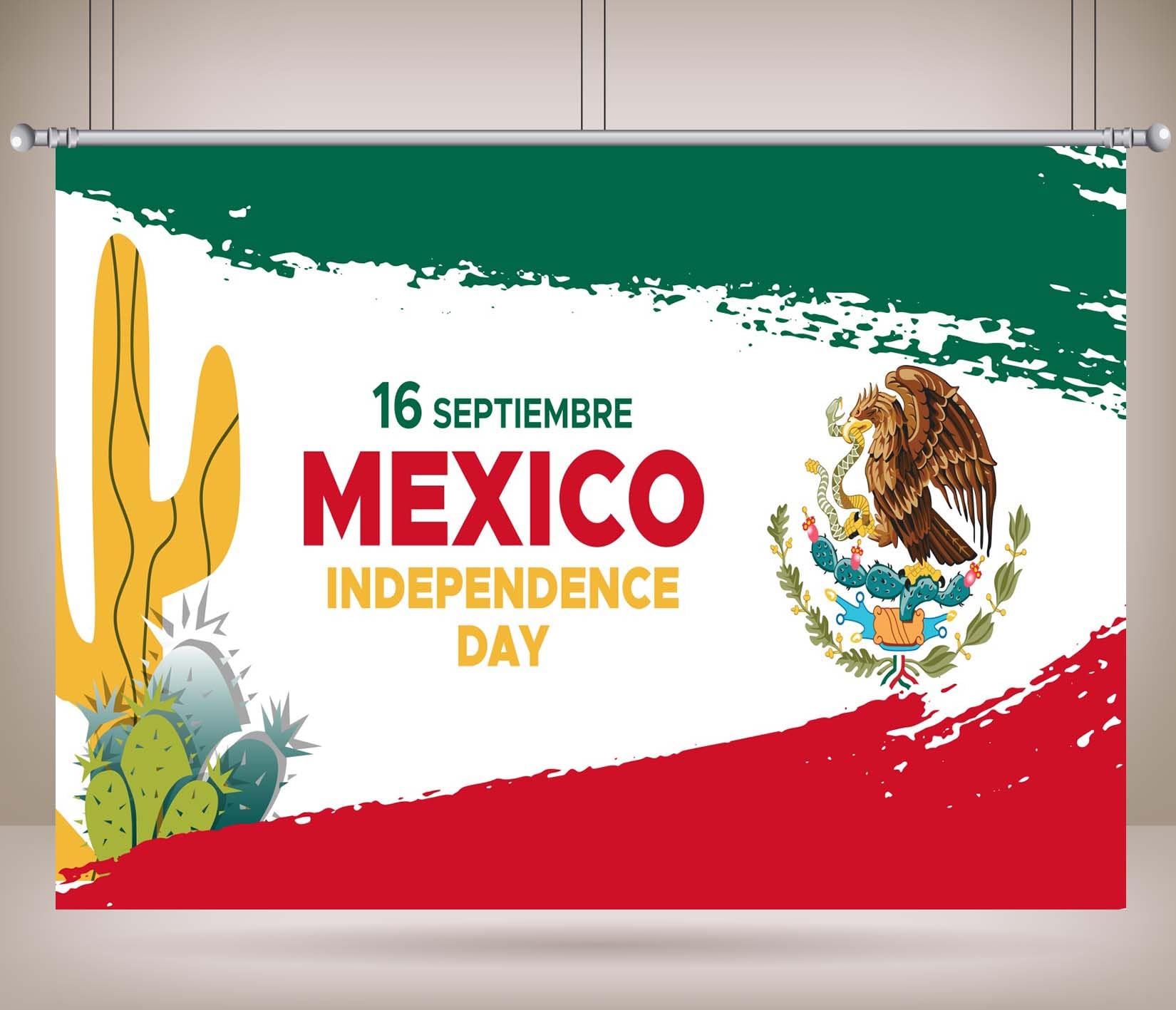 BELECO 3.6x3m Telo sfondo festa indipendenza Messico | Cactus bandiera messicana sfondo 16 settembre festa nazionale Messico banner eventi accessori foto