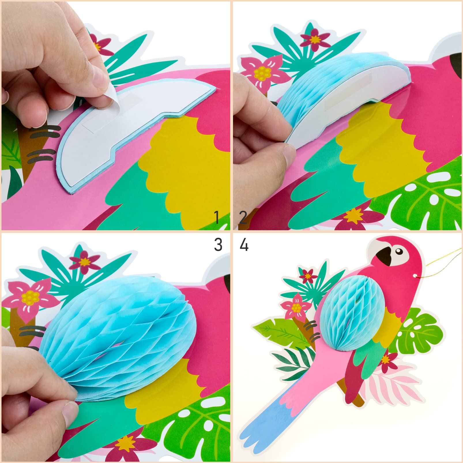 Covido Sommer Gartenflagge - Papagei, Palmen, Tropisches Design, Doppelseitig