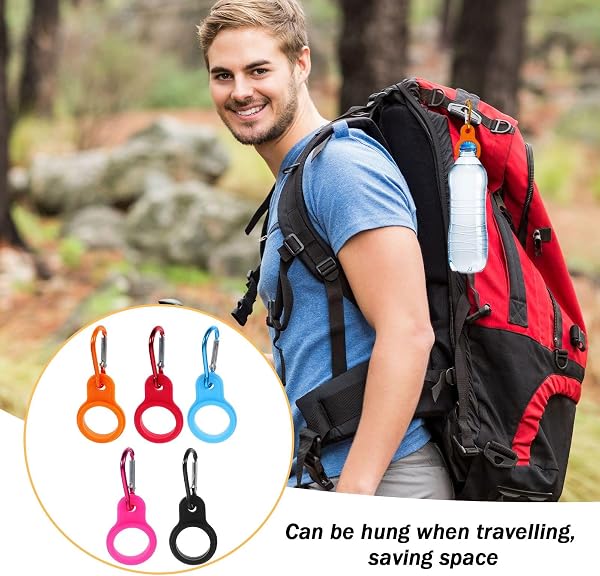Set di 5 ganci per bottiglie d'acqua, per escursioni, campeggio, viaggi, esterni, - 3