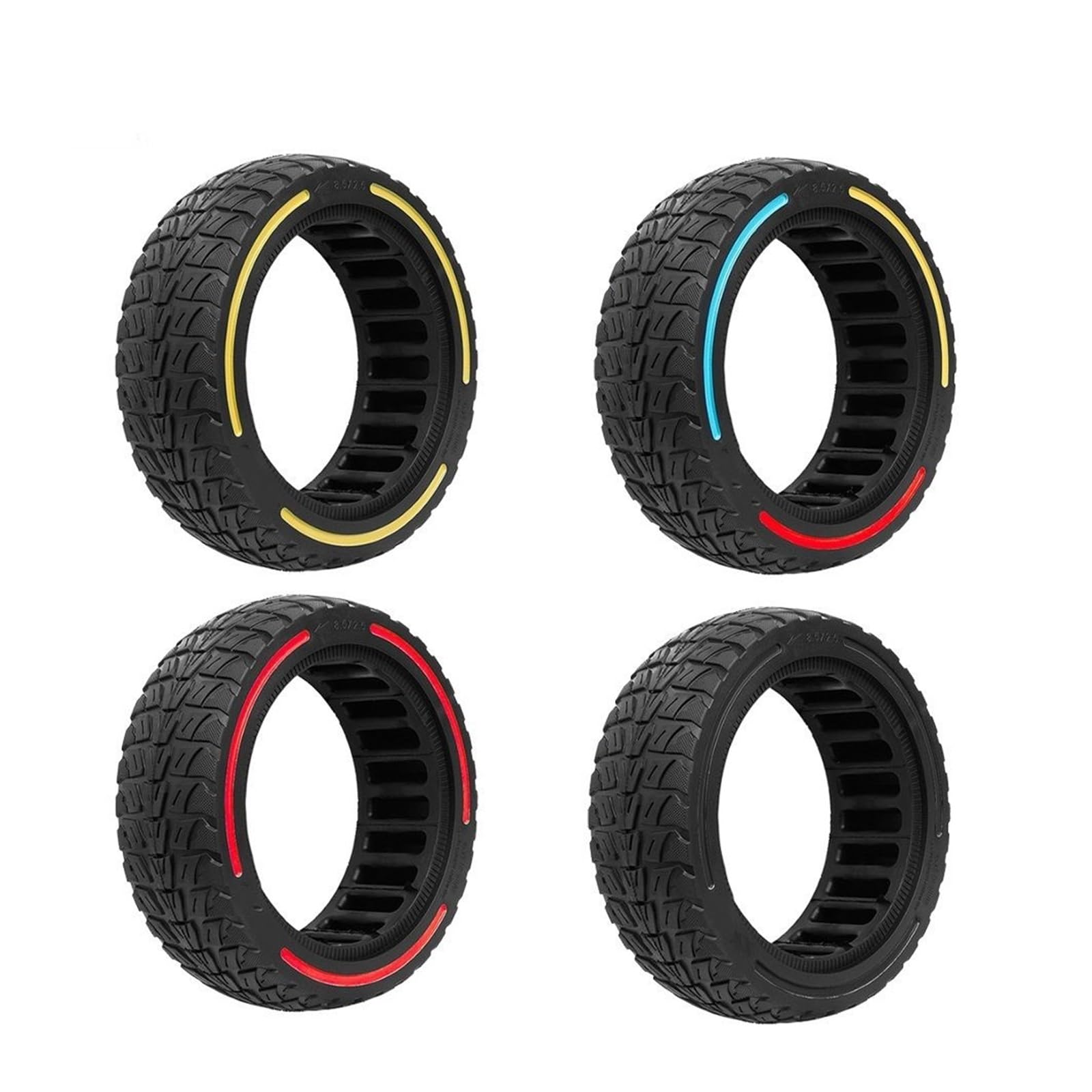 Pneumatico pieno for monopattino elettrico, Compatible With Speedway, Leger, Compatible With Dualtron, Mini, ruota per monopattino in gomma piena(Red)