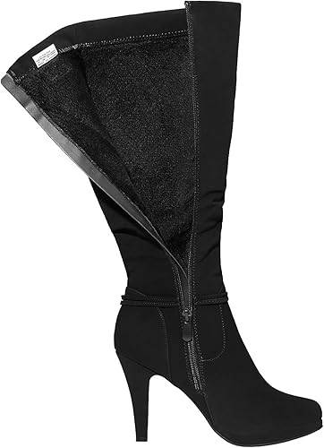 Miniatura 3 de DREAM PAIRS - Botas de tacón alto con plataforma, a la rodilla, para mujer