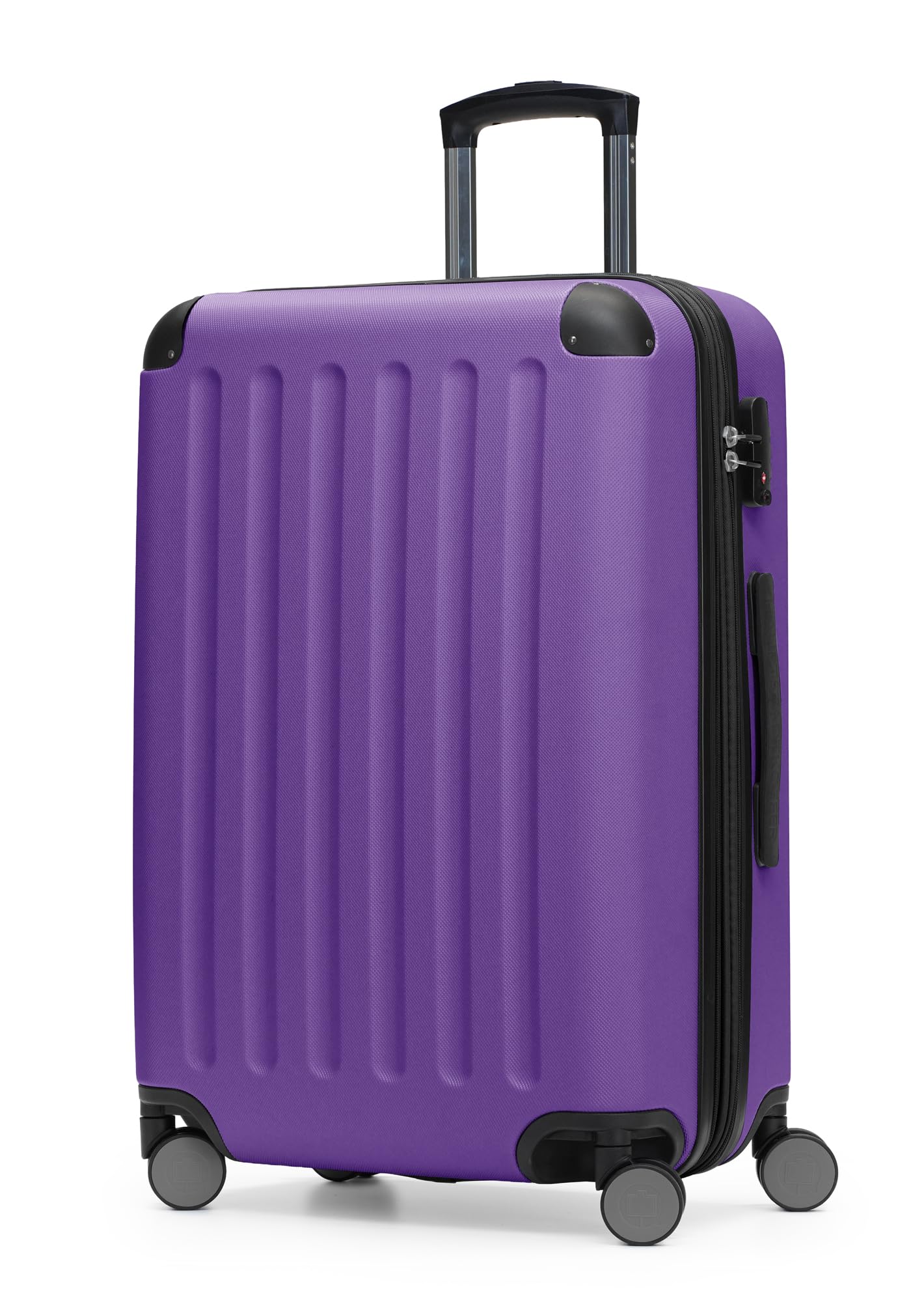 HAUPTSTADTKOFFER - Spree - Luggage Suitcase Hardside Spinner Trolley Expandable 65 cm TSA, Purple