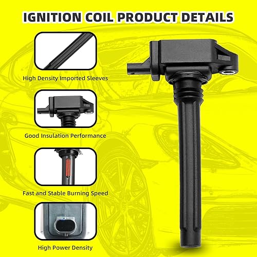 Miniatura 3 de Juego de 6 bobinas de encendido UF648 y 6 bujías de iridio compatibles con Grand Cherokee Wrangler Chrysler Jeep Dodge Avenge Charger Durango RAM