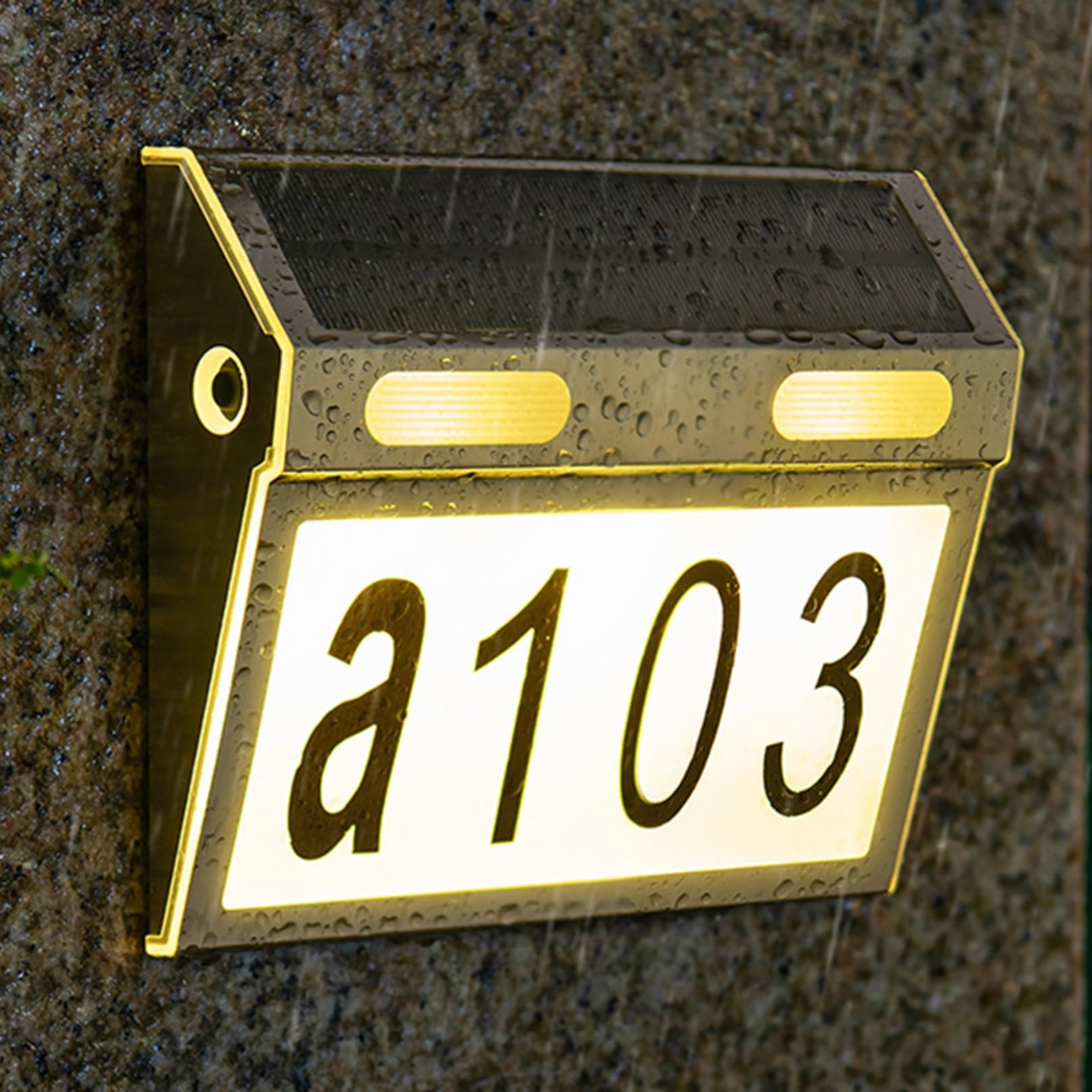 Numeri Civici Solari for Esterno Targa for Indirizzo Illuminata Impermeabile Ip65 Targa for Indirizzo Illuminata A LED for Case All'aperto Cassetta della Posta