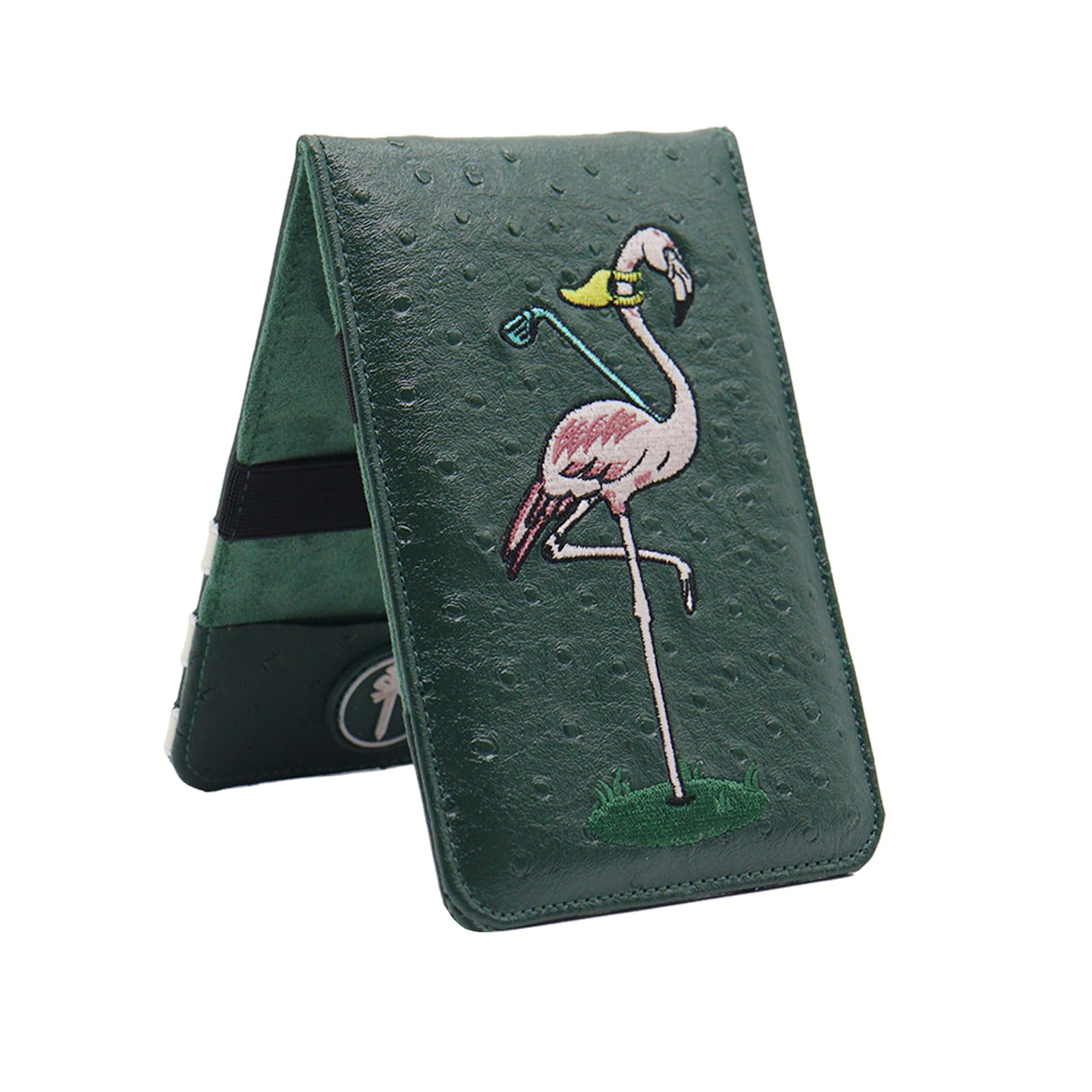 PINKTEE Soporte para tarjetas de puntuación de golf funda de piel de lujo protector de bolsillo