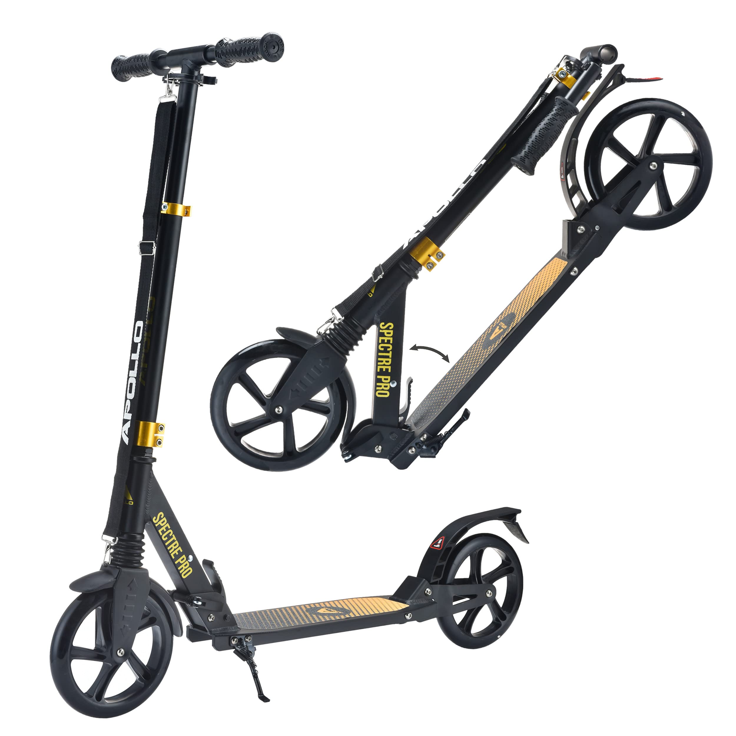 Apollo XXL Wheel Scooter 200 mm - Spectre Pro est un Trotinette City Scooter de luxe à double suspension, XXL City-Roller pliable et réglable en hauteur, trottinette, grand Kick Scooter pour adultes et enfants
