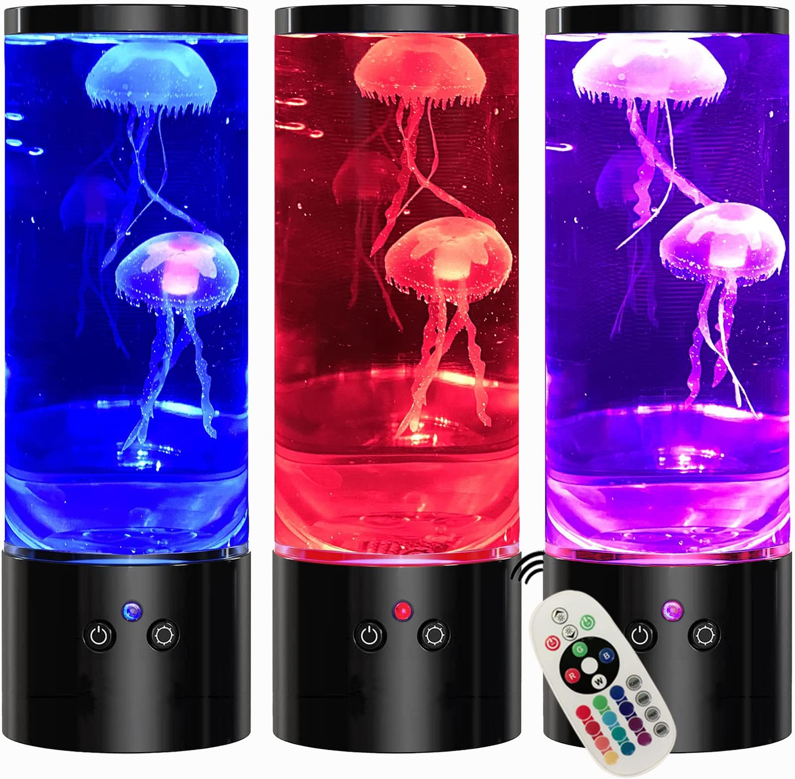 LAMZZP Jellyfish Lamp Liquid Lamp,Jellyfish Lamps for Adults and Kids