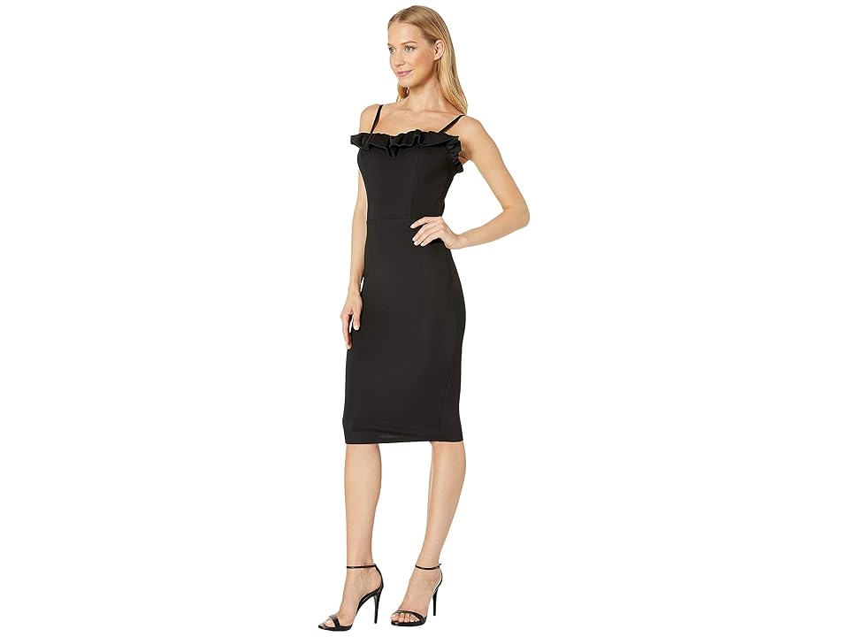 

Bebe Reverse Ruffle Dress (Black) Women's Dress