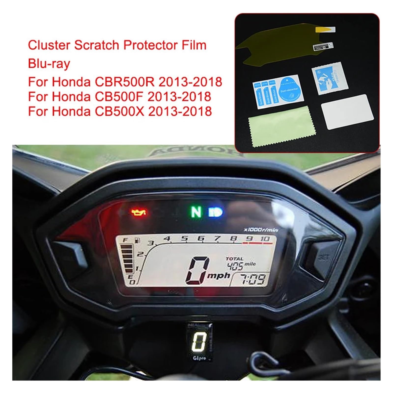 Protector De Pantalla Para Cuadro De Honda CBR650R Y CB500X (2019-2023) – Película Antirreflectante TPU, 2 Unidades