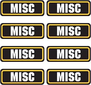MISC Ammo Sticker (3"x1.06",8 Pack) Vinyl Sticker for Ammo Storage Box, Ammo Can, Ammo Box, Great Decals for Ammo Case, Gun Stickers, Bullet Box, Ammo Storage Crate & Pouch Labels for Organizing - AZ House of Graphics