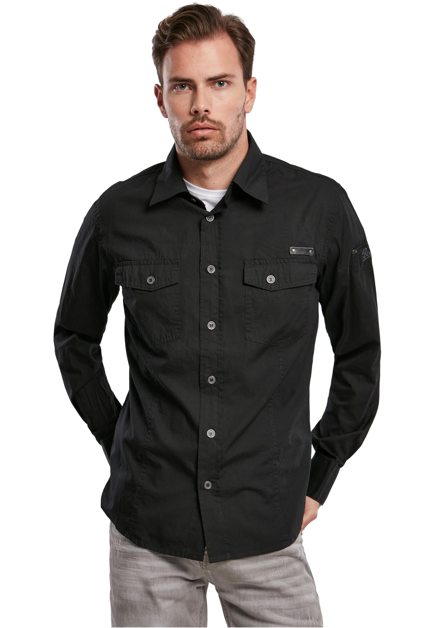 Brandit Uomo Slim Shirt Camicia da Uomo B-4005