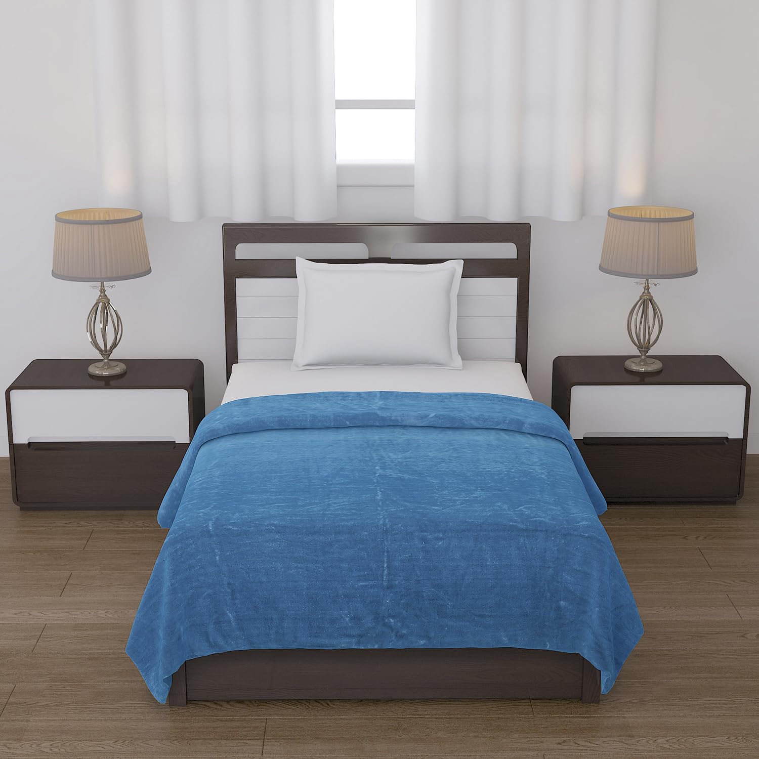 Status Contract Mink Blanket | Single Bed AC Blanket |Skin-Friendly, Lightweight & Super Soft Blanket- 220 x 150 Cms (Blue)-image-32