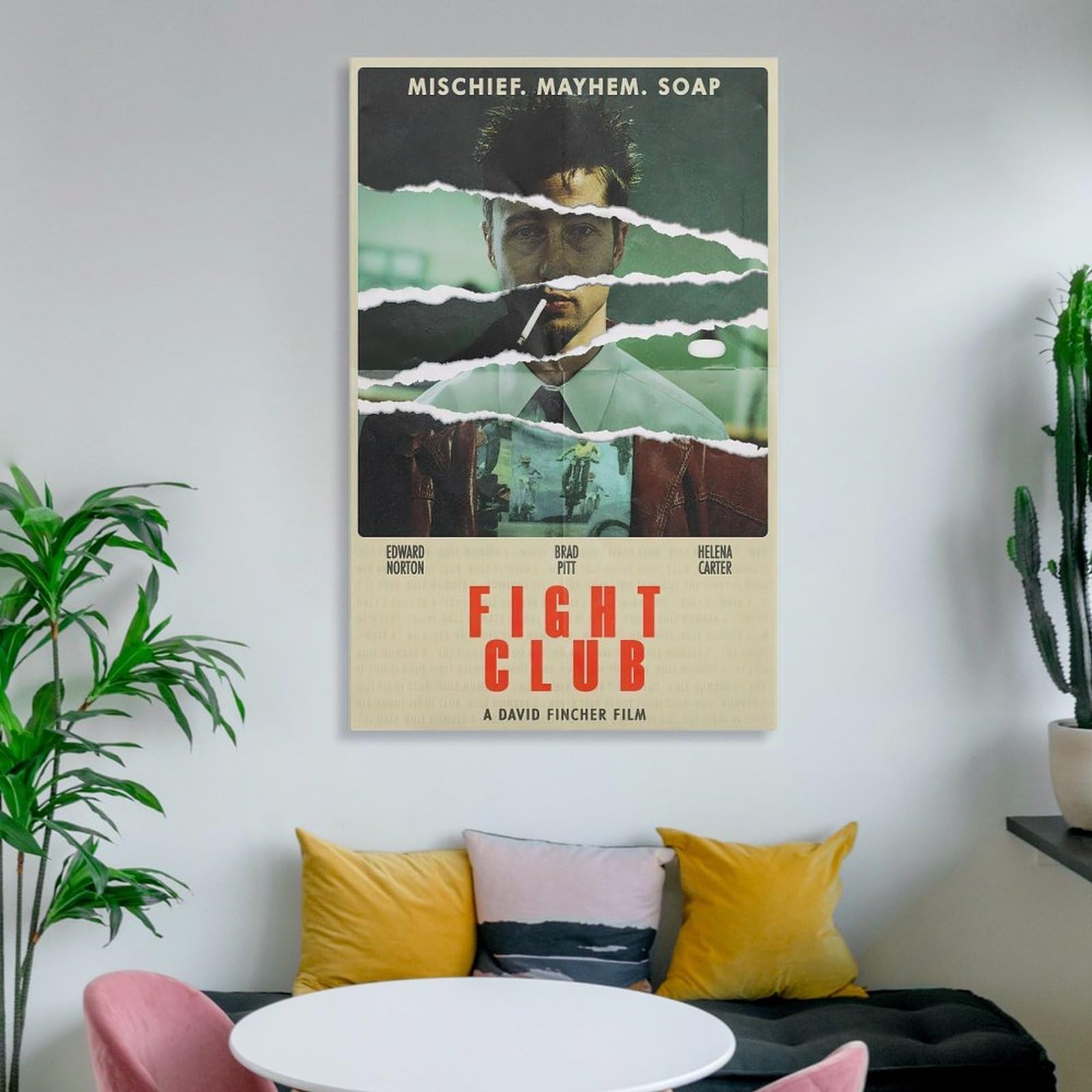 Affiche Fight Club Sur Toile 30x45 Cm - Décoration Murale Vintage, Style Cadre, Pour Salon Ou Chambre - 12