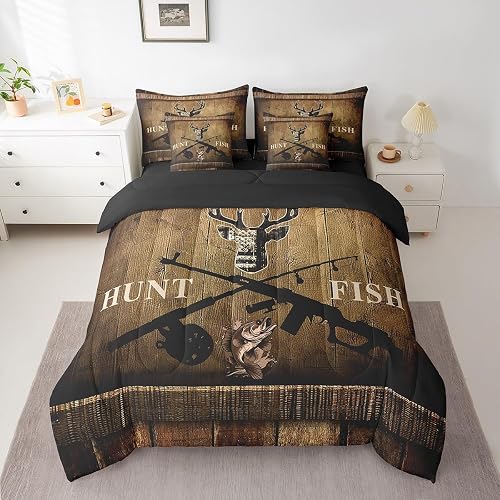 Feelyou Deer Bedding Set Queen Size Kids Boys Girls 7 Pieces