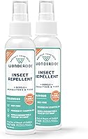 Wondercide Cedarwood Natural DEET-Free Mosquito & Tick Repellent Spray - Safe Family Bug Killer, Plant-Powered 2-Pack 4oz