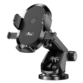 Kratos Grip X2 car Mobile Holder for Dashboard with 360 Degree Rotation Phone Holder in car with Quick Release Button, Strong Suction Cup Mount for Windshield & Dashboard, Mobile Holder for car - image, photos
