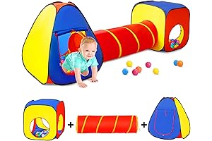 Colorful Castle Play Tent and Tunnel for Kids