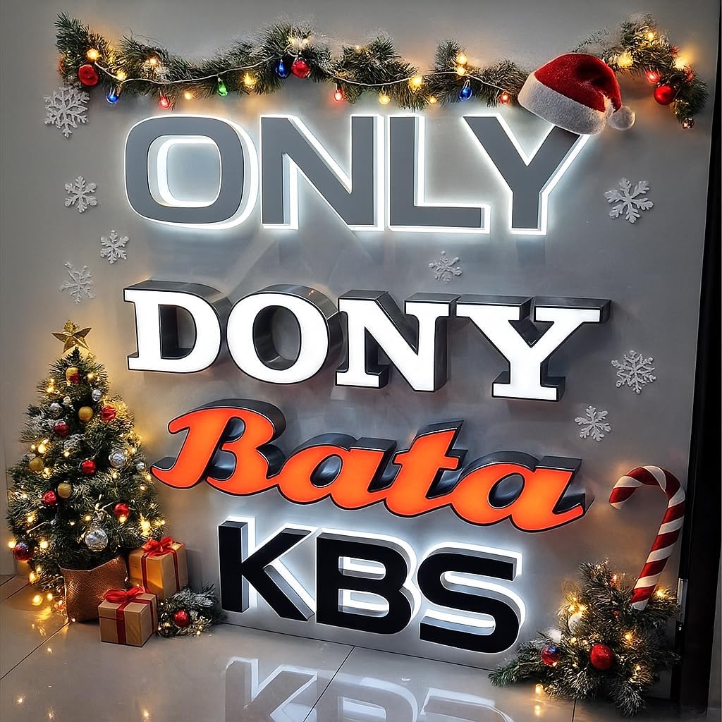 Custom Business Logo Sign Backlit/Frontlit Channel Letters, Personalized 3D Metal Letters Led Indoor/Outdoor Retail Store Signage Stainless Steel Branding Signs for Business