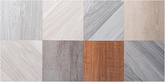 Art3d Interlocking Luxury Wood Flooring Tile, Wood Floor Plank for Kitchen Bathroom - Waterproof, Anti-Slip, Wear-Resistant, Reusable, 8-Pack Sample, 6 x 6 inch