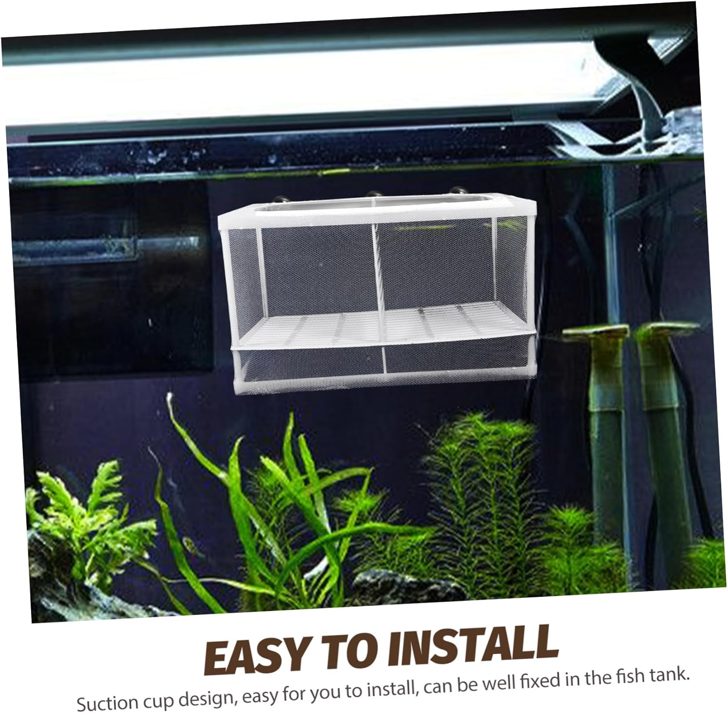 LIOOBO Aquarium Fish Breeding Isolation Net Plastic Fish Tank Partition Guppy Breeder Box Style