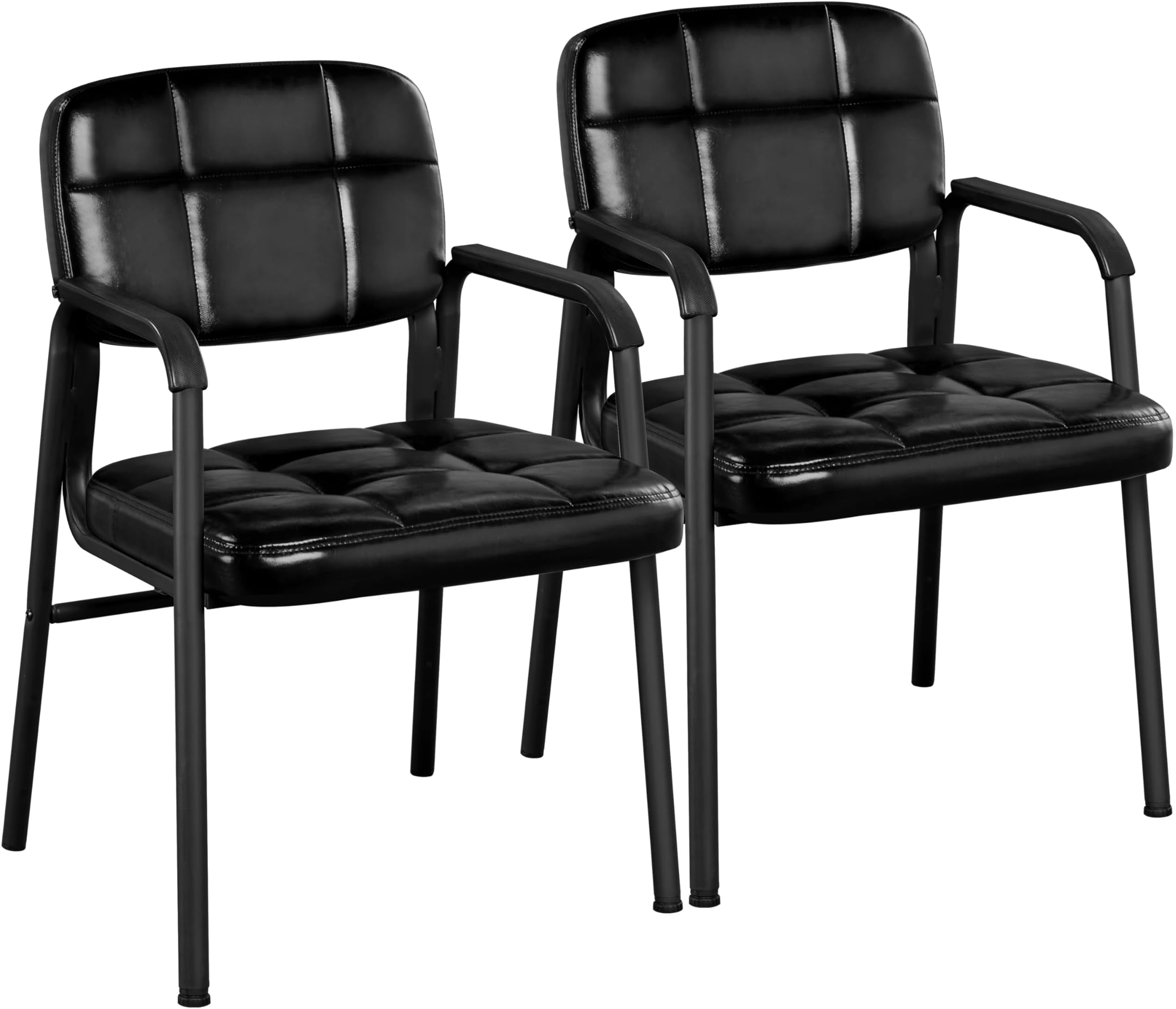 Chaise de réception empilable pour invités - Chaise de salle d'attente avec accoudoirs fixes
