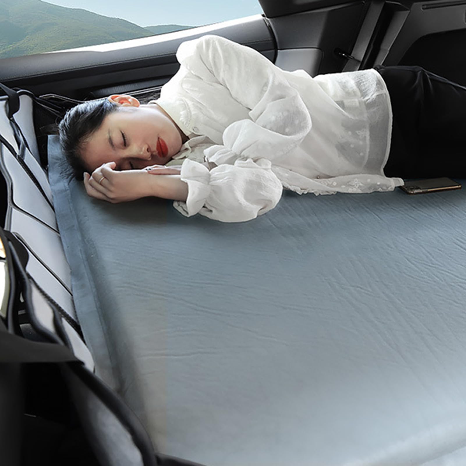Aufblasbare Auto- – Aufblasbare Auto- mit Pumpe | Tragbares Reisebett | Erwachsene Reisebett für Kinder Pausen Ausruhen Camping Ausflüge