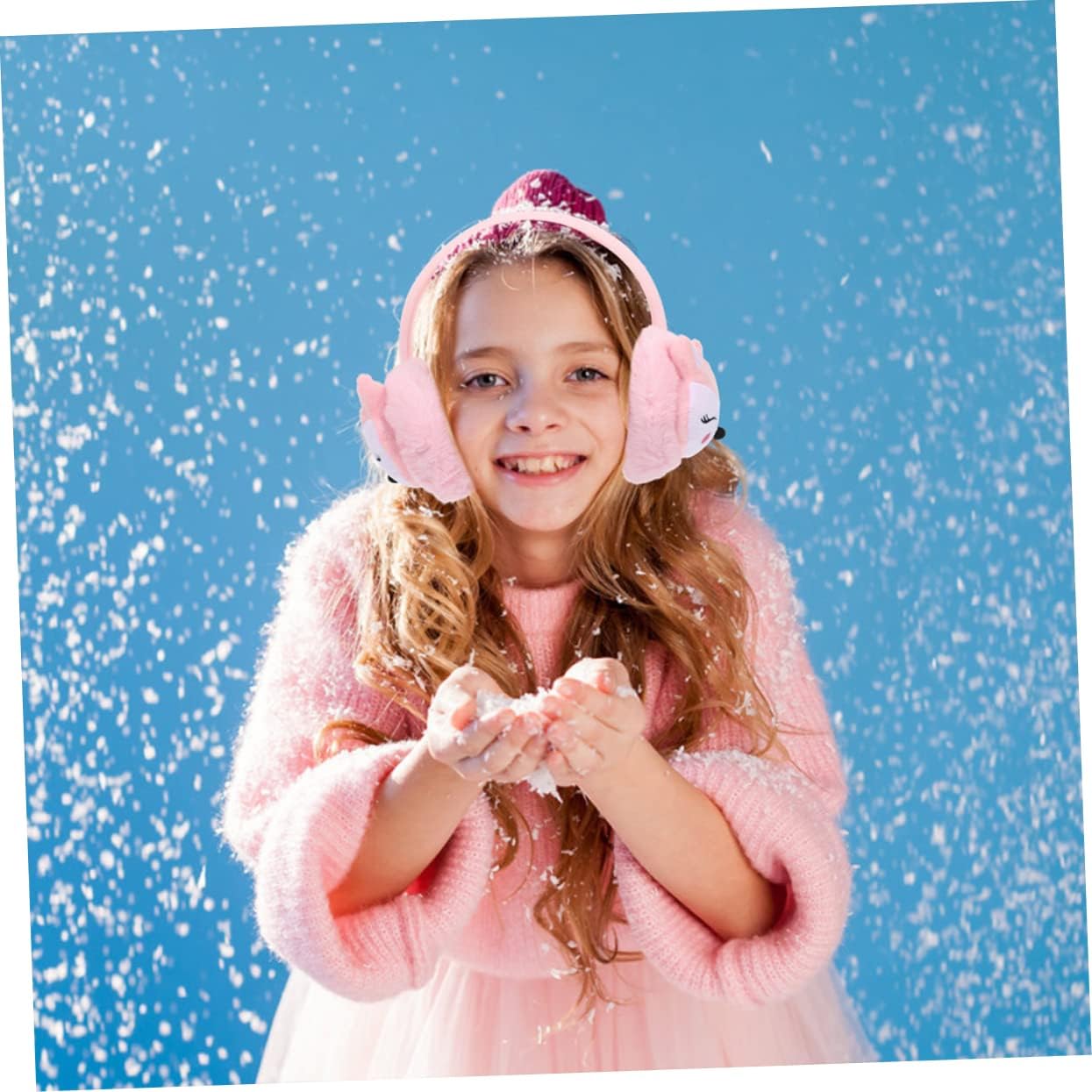 NOLITOY 2pcs Comfortable Winter Ear Muffs for Boy Girl Ear Covers Lovely Design Protection