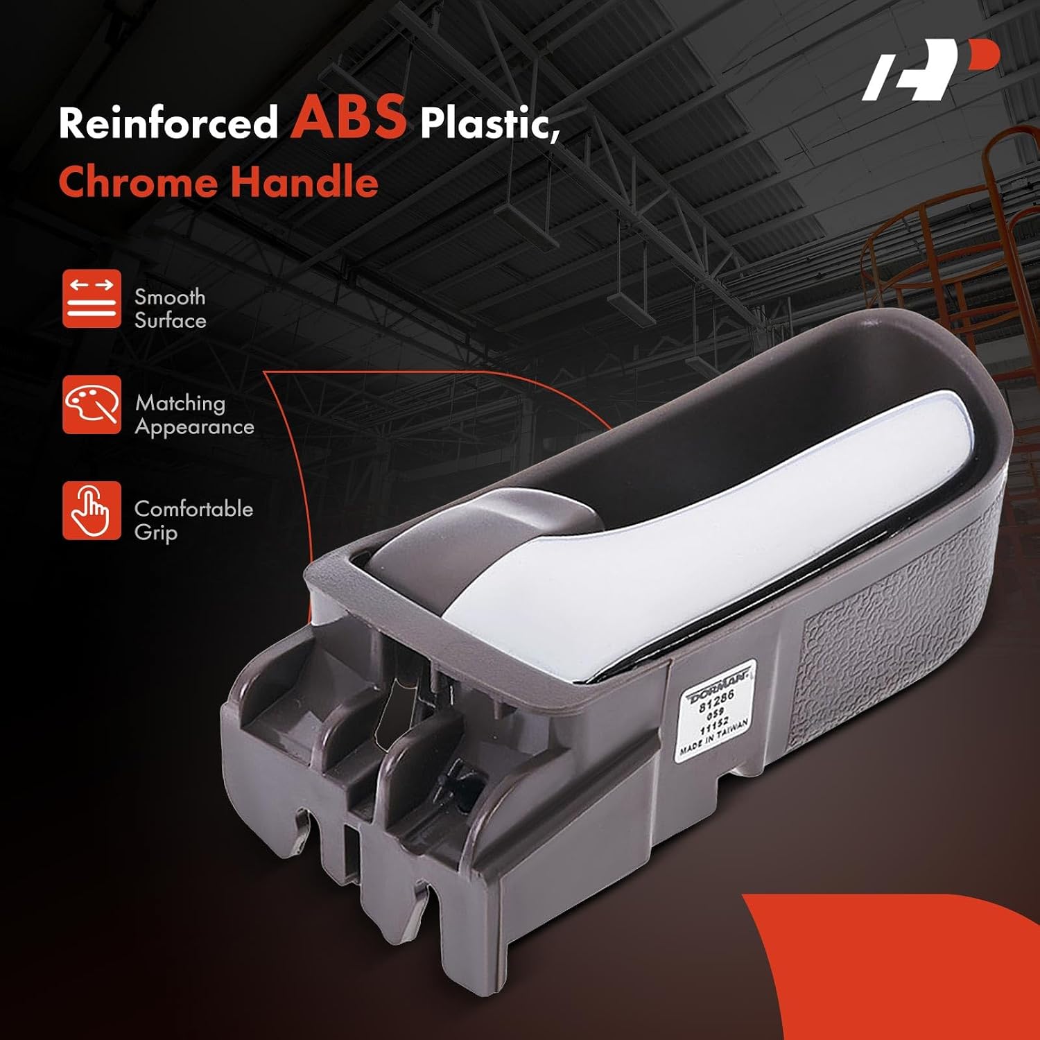 A-Premium Front Left Driver Side Interior Door Handle Compatible with Toyota Sienna 2004-2010, Chrome Lever and Brown Knob, Replace# 69206-AE020-E0, 69206AE020E0