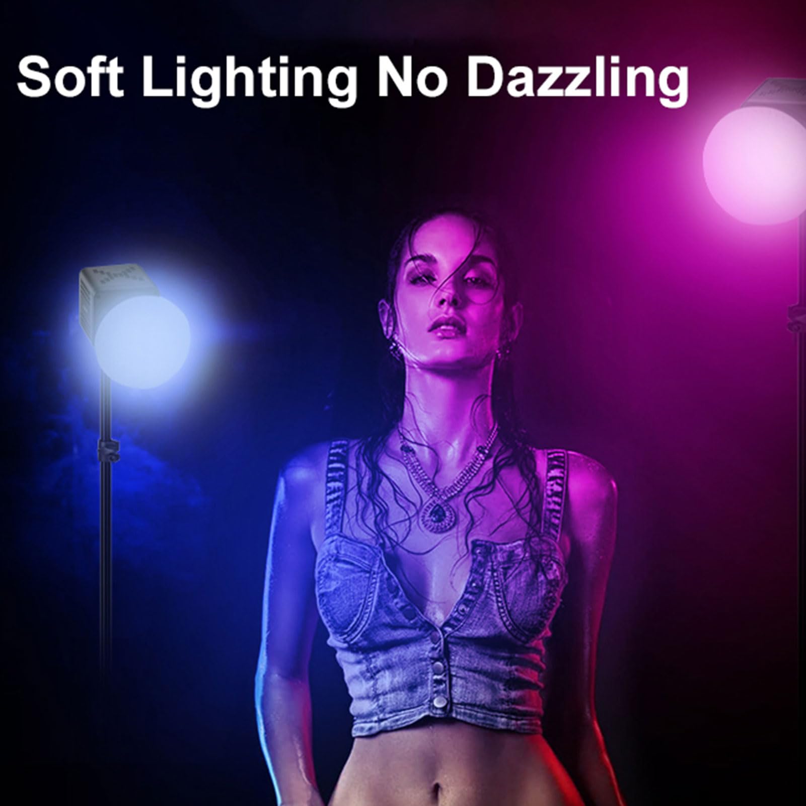 Cryfokt Luz de Video RGB, Iluminación Portátil 2500K-6500K