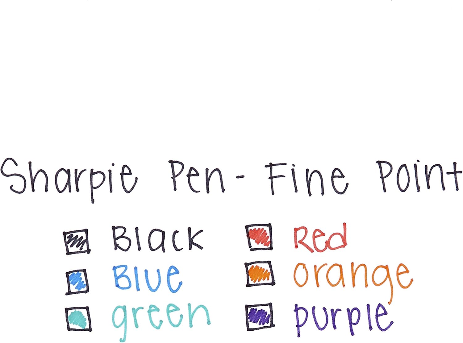SHARPIE 1976527 Pen, Fine Point, Assorted Colors, 6-Count
