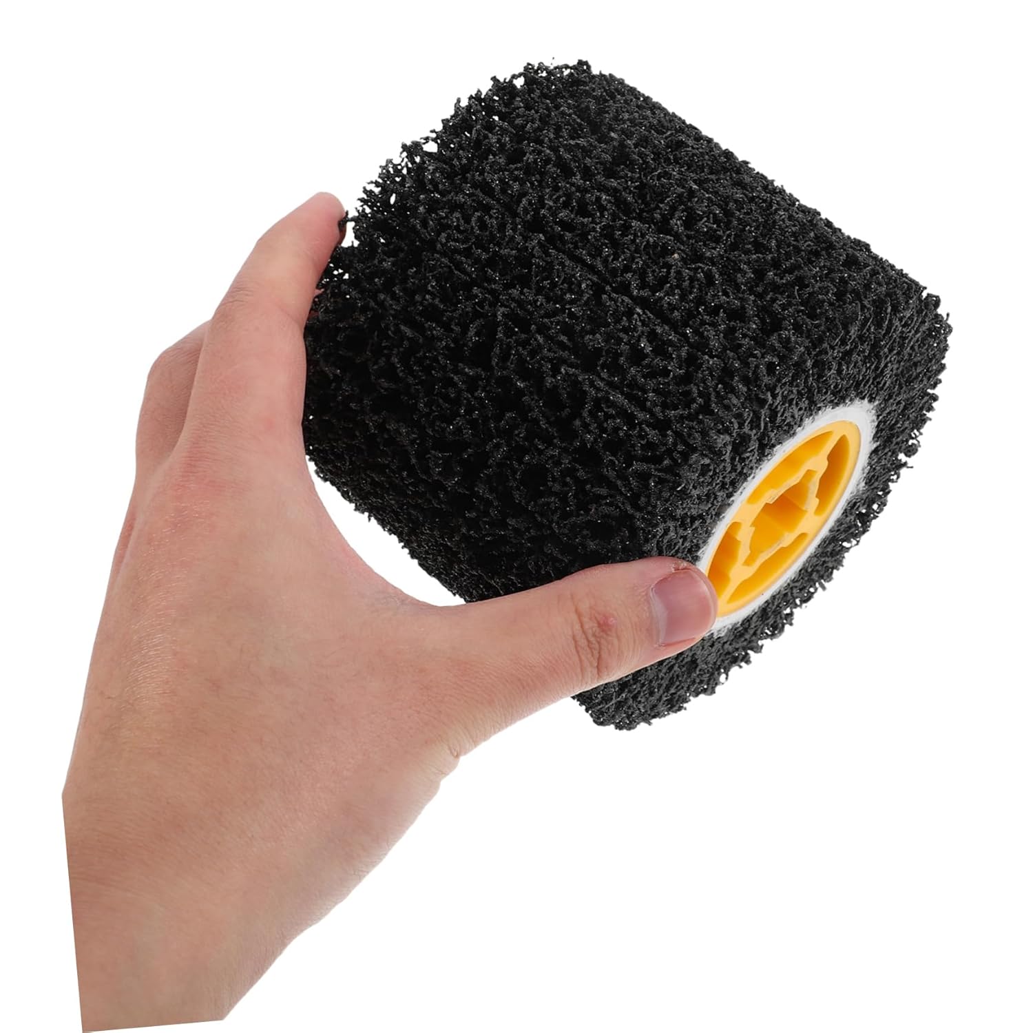 Tofficu 2pcs Polishing Machine Head Grit Abrasive Drum for Metal Surface Treatment Easy Install Rubber Core Polishing Wheel for Stainless Steel Finishing User-Friendly Tool for